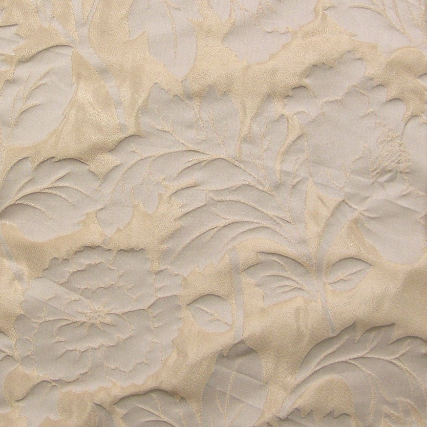 Drapery Fabric Lustrous Floral Luxor Buff Toto Fabrics