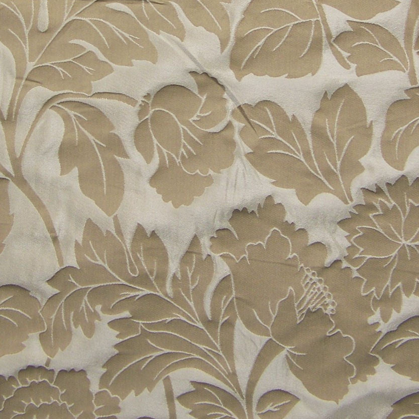 Drapery Fabric Lustrous Floral Luxor Mocha Toto Fabrics