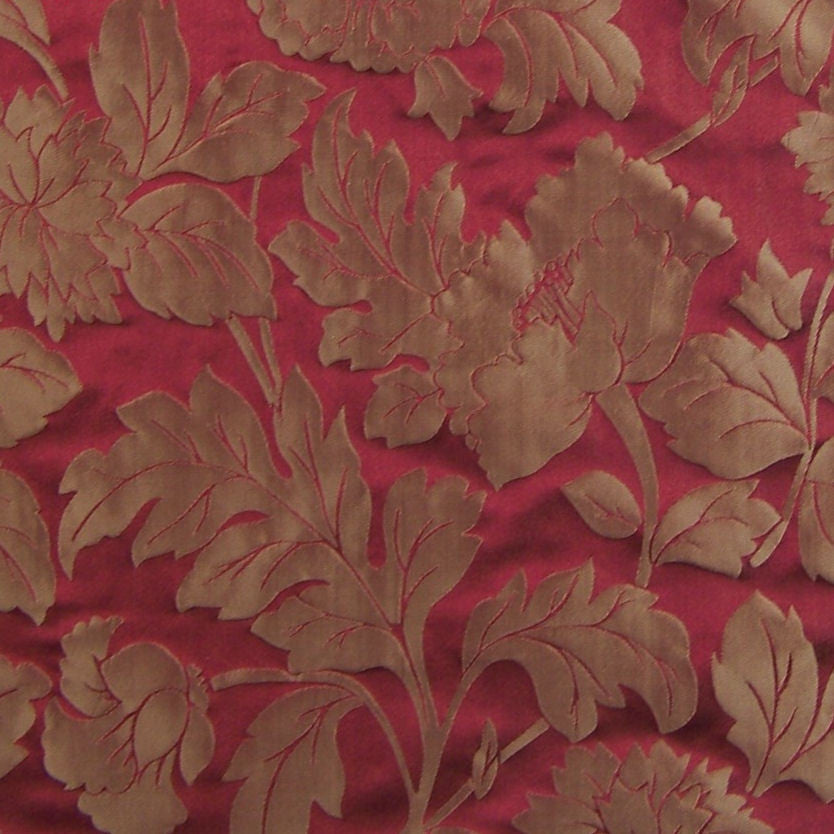 Drapery Fabric Lustrous Floral Luxor Wine Toto Fabrics