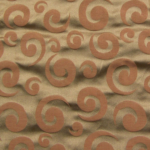 Drapery Fabric Lustrous Spiral Maya Coral Toto Fabrics