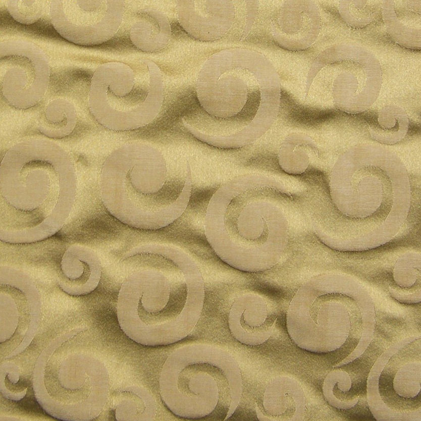 Drapery Fabric Lustrous Spiral Maya Gold Toto Fabrics