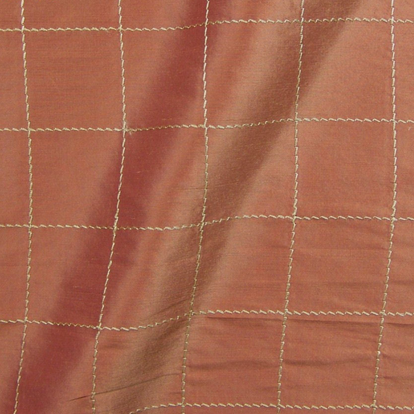 Drapery Fabric Embroidered Silk Taffeta Panes Cherry Toto Fabrics