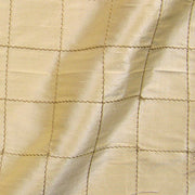 Drapery Fabric Embroidered Silk Taffeta Panes Cream Toto Fabrics
