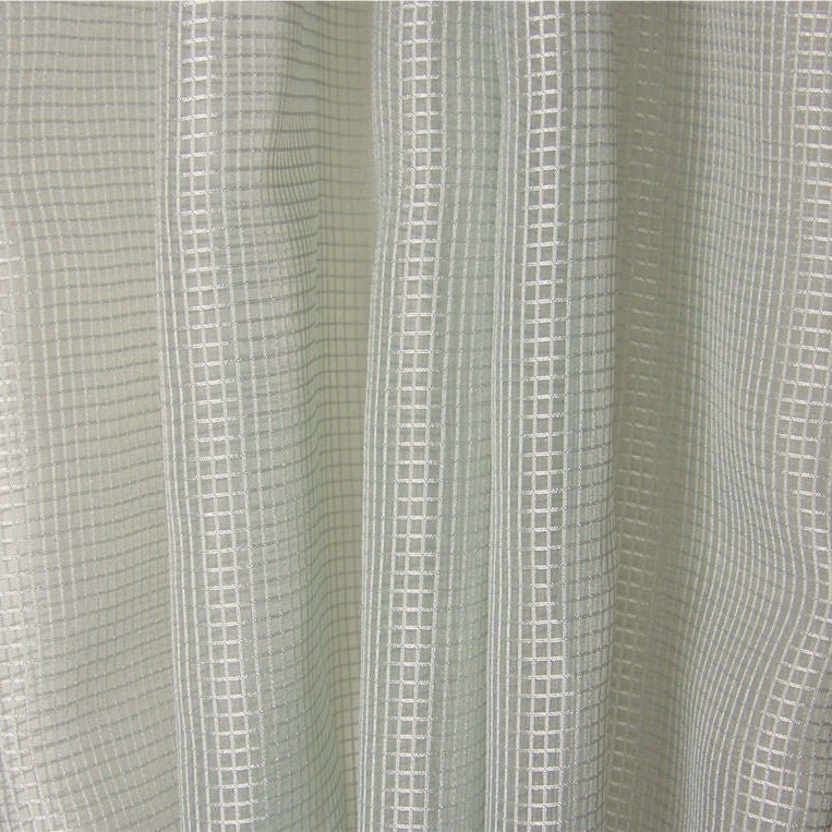 Drapery Fabric Graph Check Sheer Drapery Regatta Mint Toto Fabrics