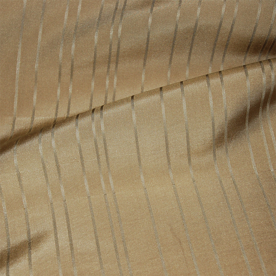 Drapery Fabric Neutral Silk Taffeta Stripe Cream Toto Fabrics