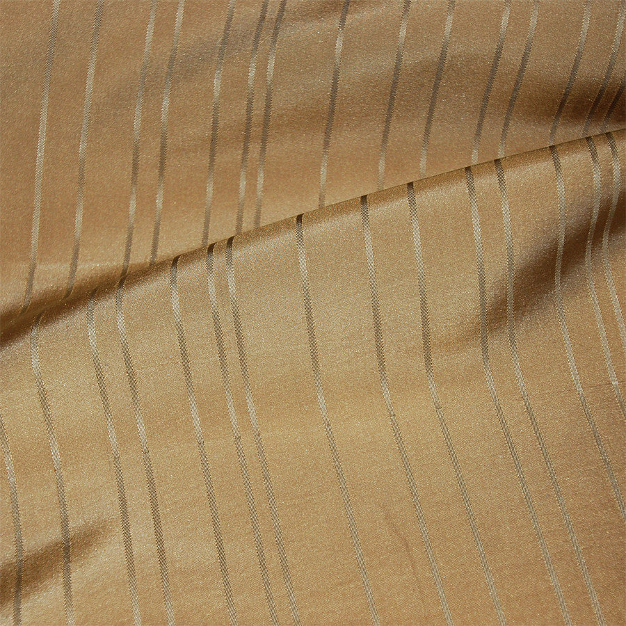 Drapery Fabric Neutral Silk Taffeta Stripe Yellow Toto Fabrics