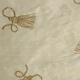 Tassel Color 104 Embroidered Silk Upholstery Fabric