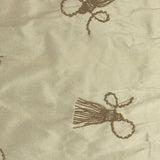 Tassel Color 104 Embroidered Silk Upholstery Fabric