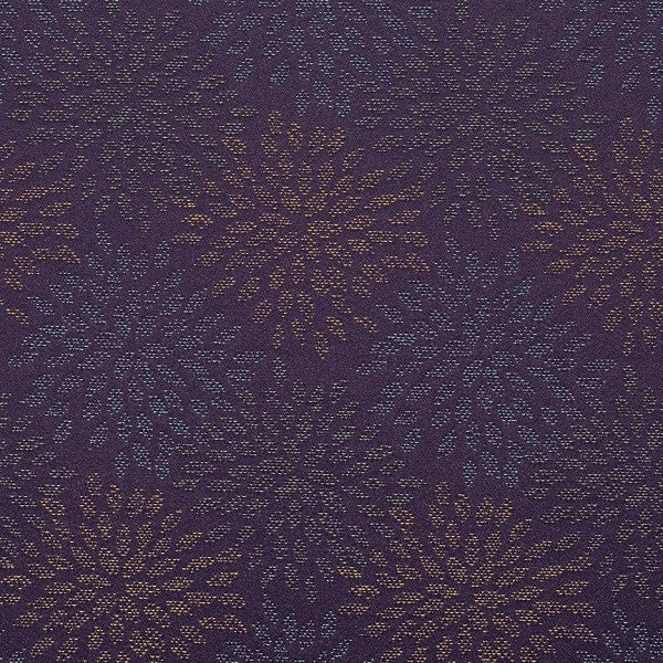 Fabric Remnant of Floret Amaranth Purple Upholstery Fabric