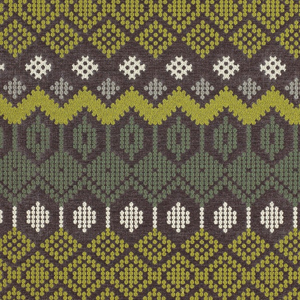Vintage 1950s Linen Abstract Fabric, Mid Century Modern