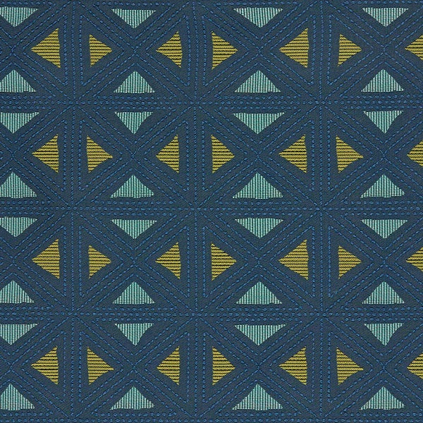 Arc-Com Fabrics Upholstery Fabric Remnant Geostitch Blueberry