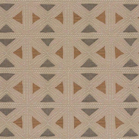 Arc-Com Fabrics Upholstery Fabric Textured Triangles Geostitch Stone