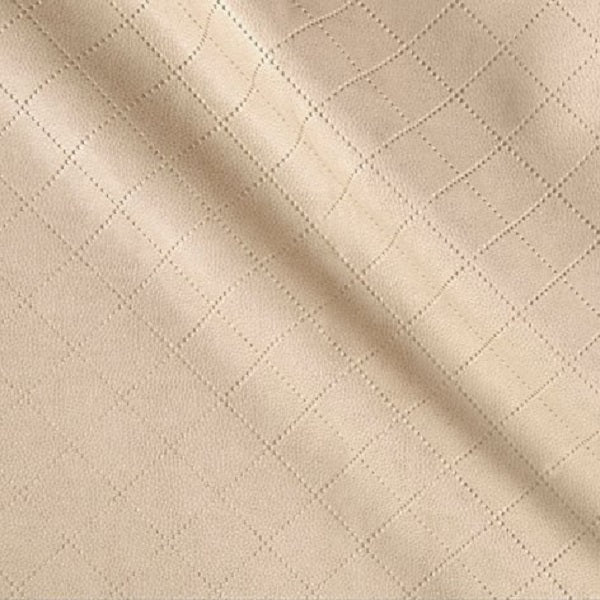 Richloom Fabrics Gorman Cream Solid Beige Faux Leather Upholstery Vinyl