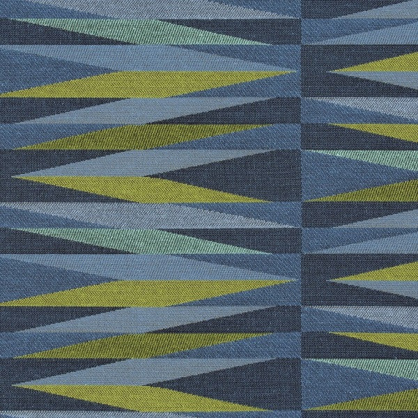 Grade Fest Colorful Diamond Geometric Blue Upholstery Fabric