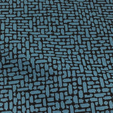 Arc-Com Great Wall Caribbean Stacked Rectangles Blue Upholstery Fabric