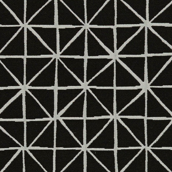 Arc-Com Fabrics Upholstery Fabric Remnant Grid Onyx Black Upholstery Fabric