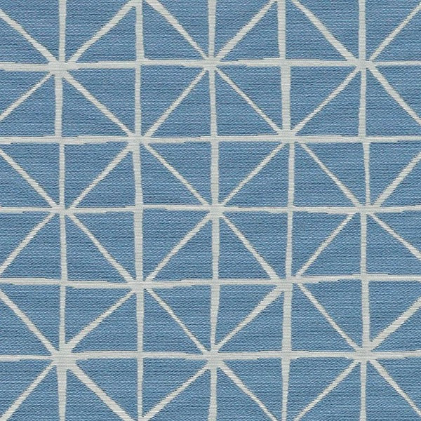 Remnant of Arc Com Grid Sky Blue Upholstery Fabric