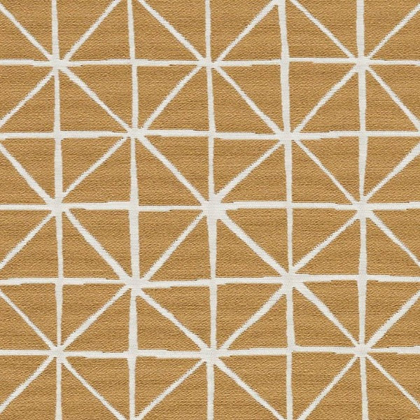 Remnant of Arc-Com Grid Wheat Upholstery Fabric