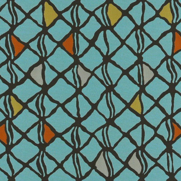 Remnant of Arc-Com Hanji Caribbean Upholstery Fabric