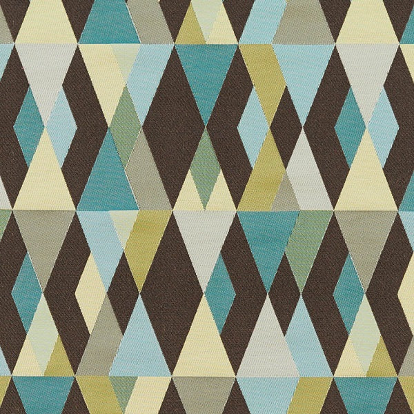 Arc-Com Upholstery Fabric Remnant Harlequin Mint Chocolate