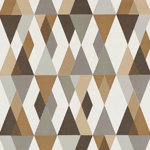 Arc-Com Fabrics Upholstery Fabric Layered Diamond Design Harlequin Mushroom