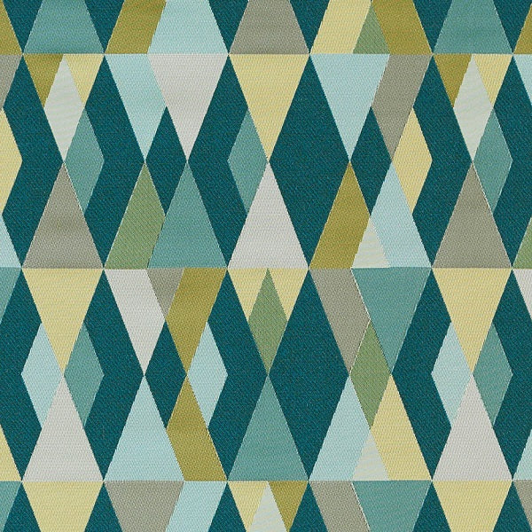 Remnant of Arc-Com Harlequin Ocean Blue Upholstery Fabric