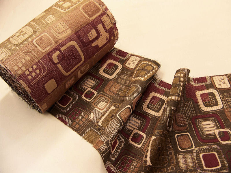 Bolivar Brass Geometric Matelasse Table Runner Gold & Taupe Home Decor Fabric