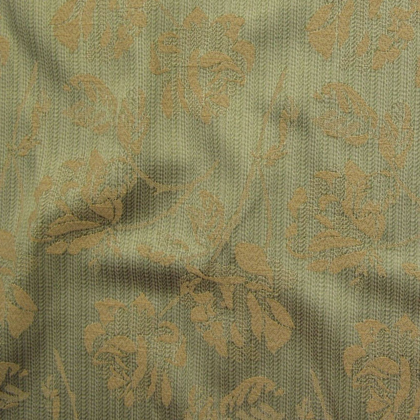 Home Decor Fabric Floral Damask Weave Calverton Sage Toto Fabrics