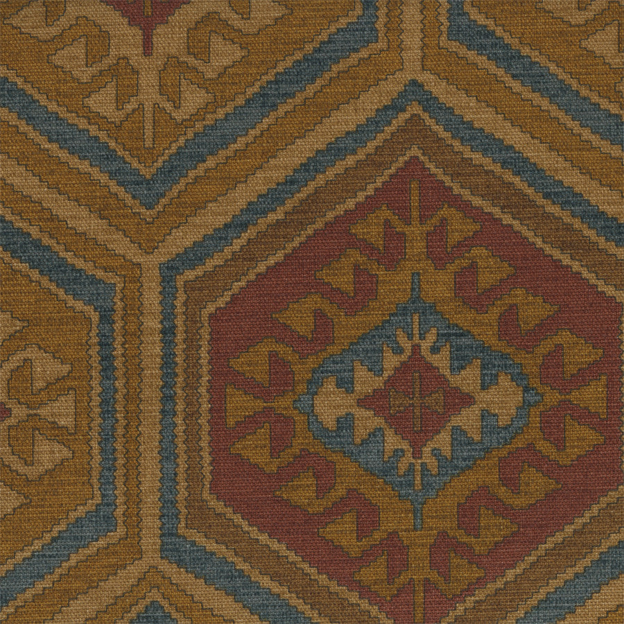 Waverly Fabrics Home Decor Fabric Cotton Tribal Kilim Print Cub Cabin Saddle Toto Fabrics