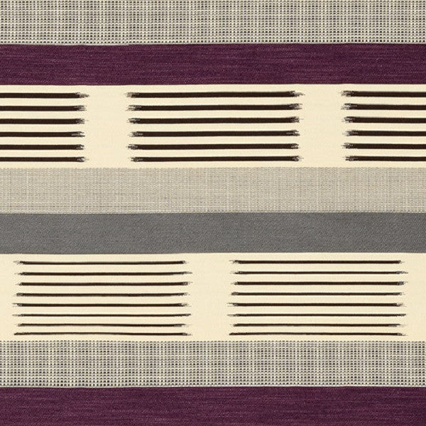 Ikat Stripe Orchid Abstract Stripe Purple Upholstery Fabric