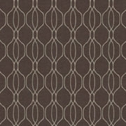 Arc-Com Fabrics Upholstery Fabric Ogee Pattern Vinyl Isabella Truffle