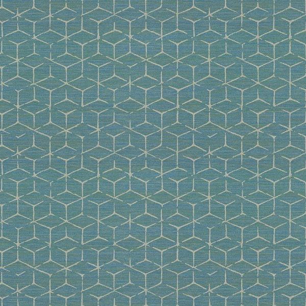 Arc-Com Fabrics Upholstery Fabric Remnant Itajime Caribbean