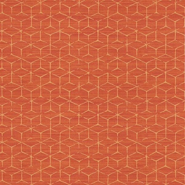 Arc-Com Fabrics Upholstery Fabric Remnant Itajime Tangerine