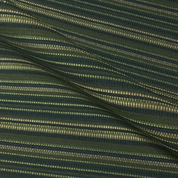 Knoll  Prep Aqua Textured Stripe Green Upholstery Fabric