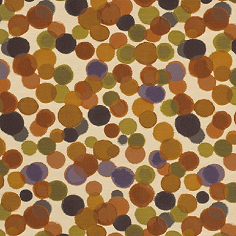 Momentum Lina Sienna Overlapping Circles Orange Upholstery Fabric