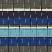Momentum Lines on Stripes Deep Cobalt Upholstery Fabric