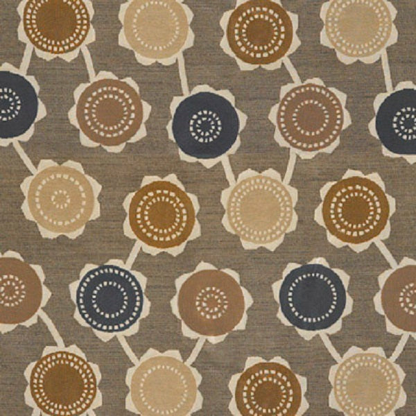 Momentum Textiles Upholstery Fabric Geometric Floral Livia Stone