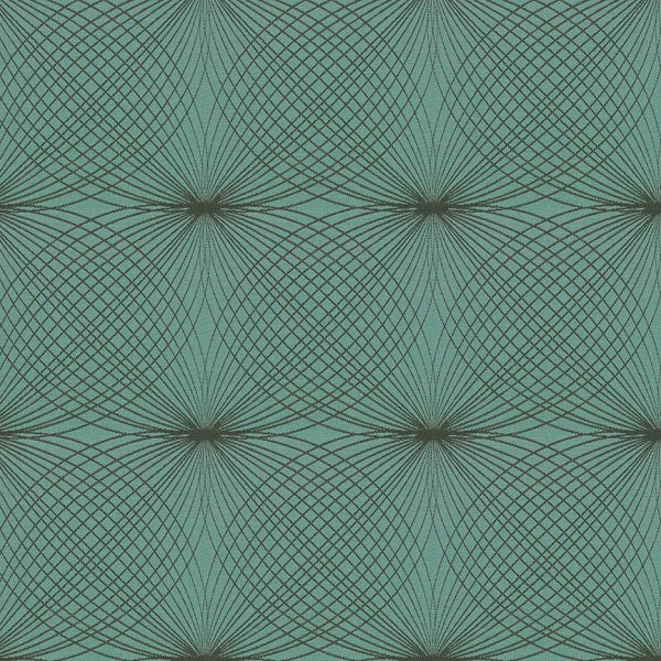 Arc-Com Upholstery Fabric Remnant Lyre Seafoam