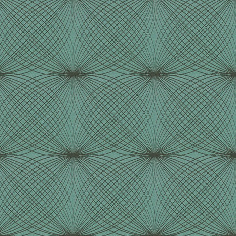 Arc-Com Upholstery Fabric Remnant Lyre Seafoam