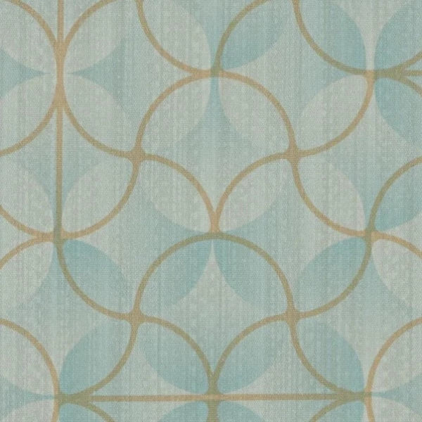 Remnant of Mayer Fabrics Cirque Aqua Upholstery Fabric