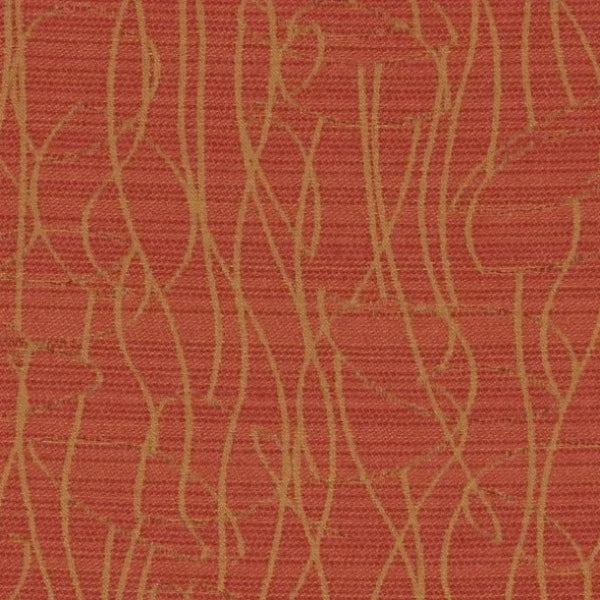 Remnant of Mayer Fabrics Meander Blaze Upholstery Fabric