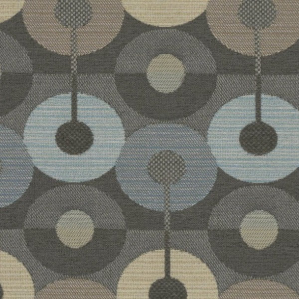 Remnant of Mayer Fabrics Circumference Blue Skies Upholstery Fabric