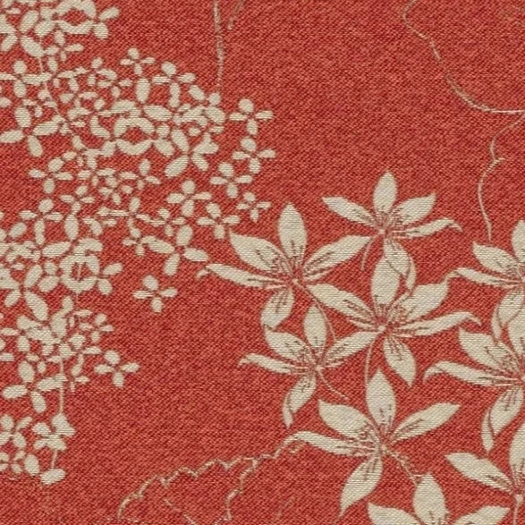 Remnant of Mayer Fabrics Botanical Lily Upholstery Fabric