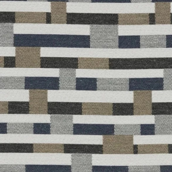 Remnant of Mayer Fabrics Metal Strips Granite Upholstery Fabric