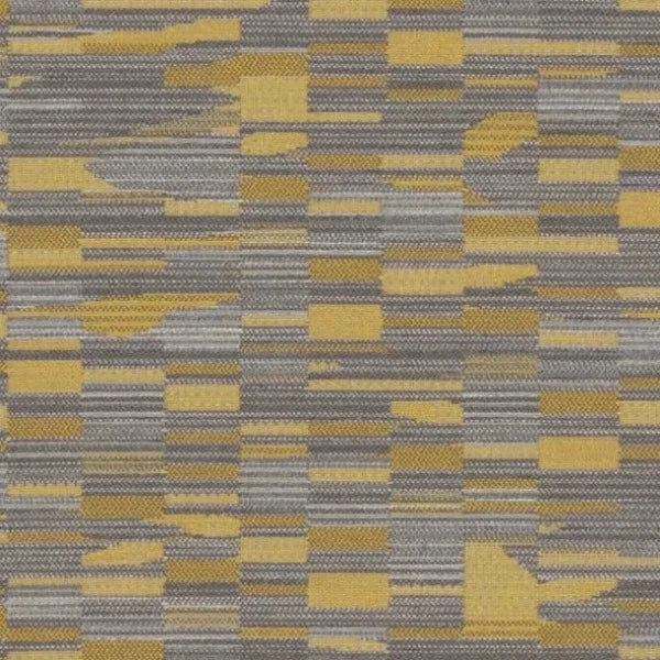 Remnant of Mayer Fabrics Collage Goldenrod Upholstery Fabric