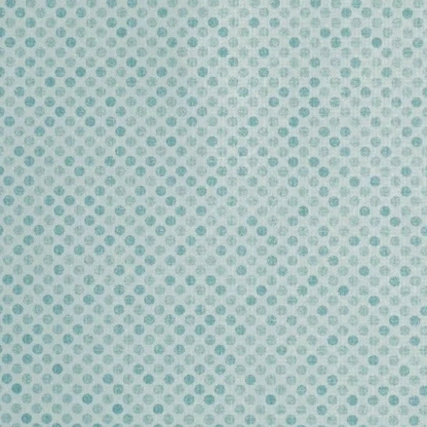 Remnant of Mayer Fabrics Micro Dot Turquoise Upholstery Fabric
