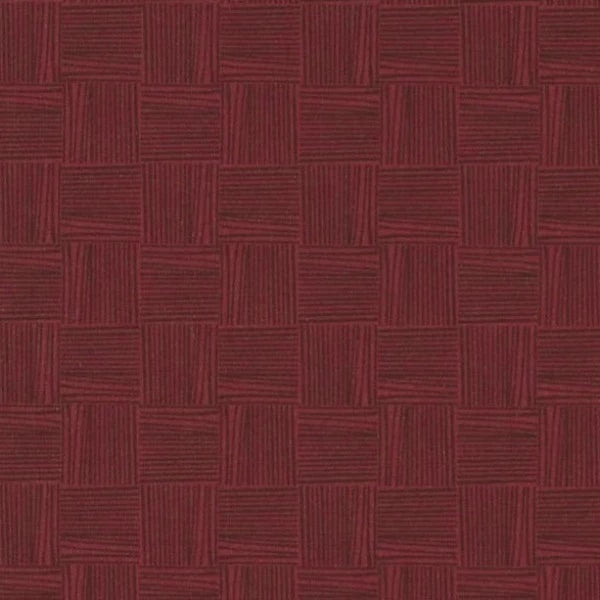 Remnant of Mayer Fabrics Sequence Cranberry Upholstery Fabric