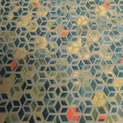 Momentum Memory Isle Geometric Green Upholstery Fabric