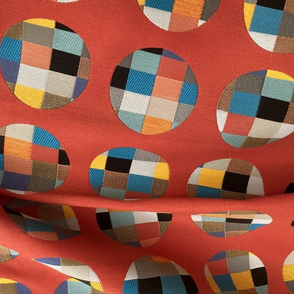 Momentum Cutout Vermillion Red Upholstery Fabric