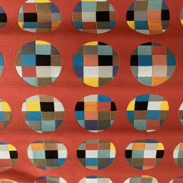 Momentum Cutout Vermillion Red Upholstery Fabric